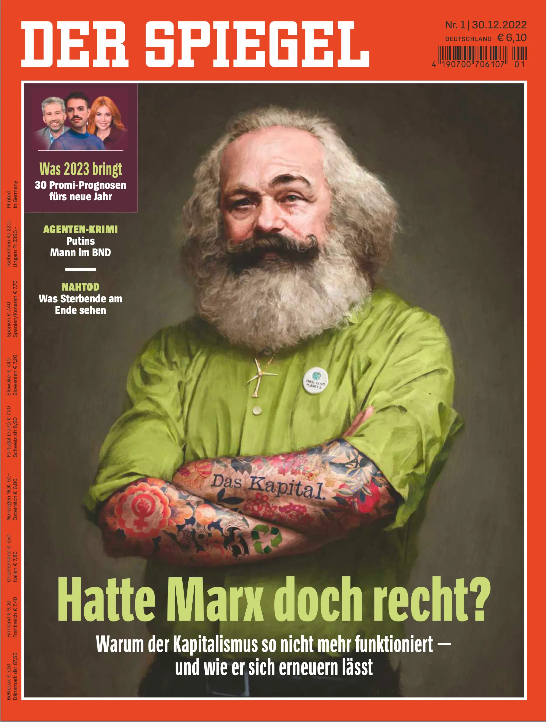 Magazin Cover von DER SPIEGEL mit dem Titel "Hatte Marx doch recht?"